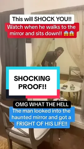 Man sits down looking at the mirror. With the UKS most haunted doll behind him! What follows next will forever change this mans life forever!! GHOSTS DO EXIST!! This is proof! #fyp #spooky #ghosthunting #paranormal #ghoststories