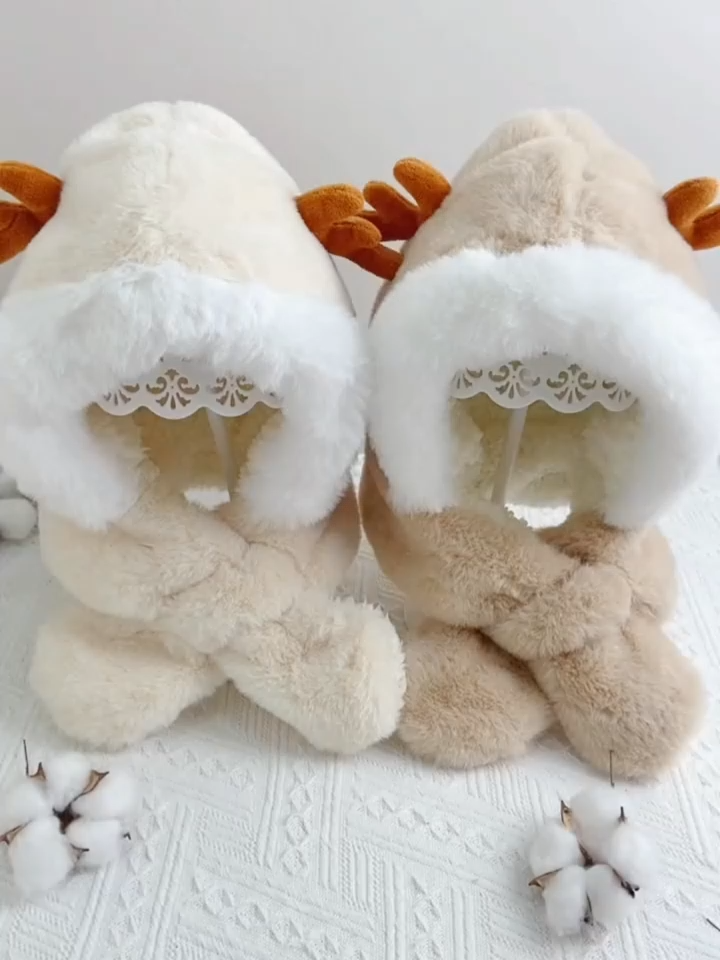 Mũ Len Cho Bé 2-6 Tuổi Mẫu Tuần Lộc Kèm Khăn #mulen #mulenchobe