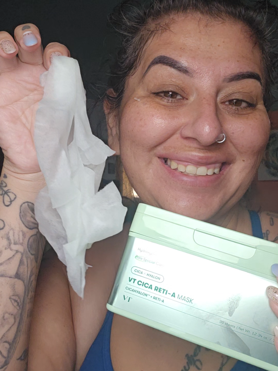 From 💤 to ✨ in just 10 minutes! VT Cosmetics PDRN Face Mask = my secret to instant glow 💧🧬  #VTCosmetics #PDRNMask  #SkincareRoutine #facemask #tiktokshopcreatorpicks  @VT Cosmetics US @VTcosmetics_official 