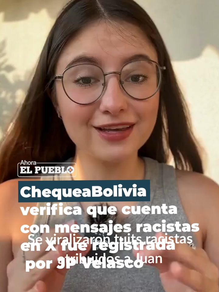 🤐⛔La plataforma de verificación confirmó que la cuenta @Jpvel, utilizada entre 2010 y 2012 para difundir mensajes racistas contra “collas” y la whipala, fue registrada por el candidato vicepresidencial Juan Pablo Velasco ante el TSE. Aunque la cuenta fue eliminada, existen evidencias de su existencia por interacciones y registros en la red social. #AhoraElPueblo #Noticias #Bolivia #JPVELASCO #CHEQUEABOLIVIA