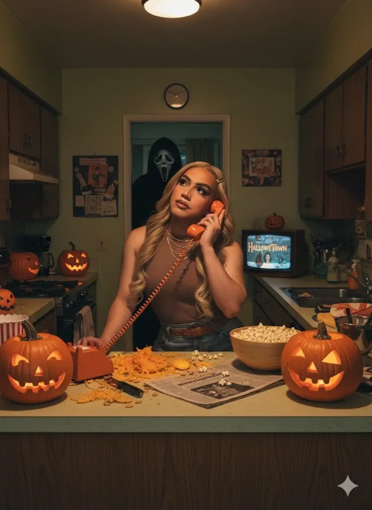 I’ve been obsessed like seeing yourself in shoots you always wanted to do! #geminiai #ghostface #y2k #spookyseason #aiprompts 