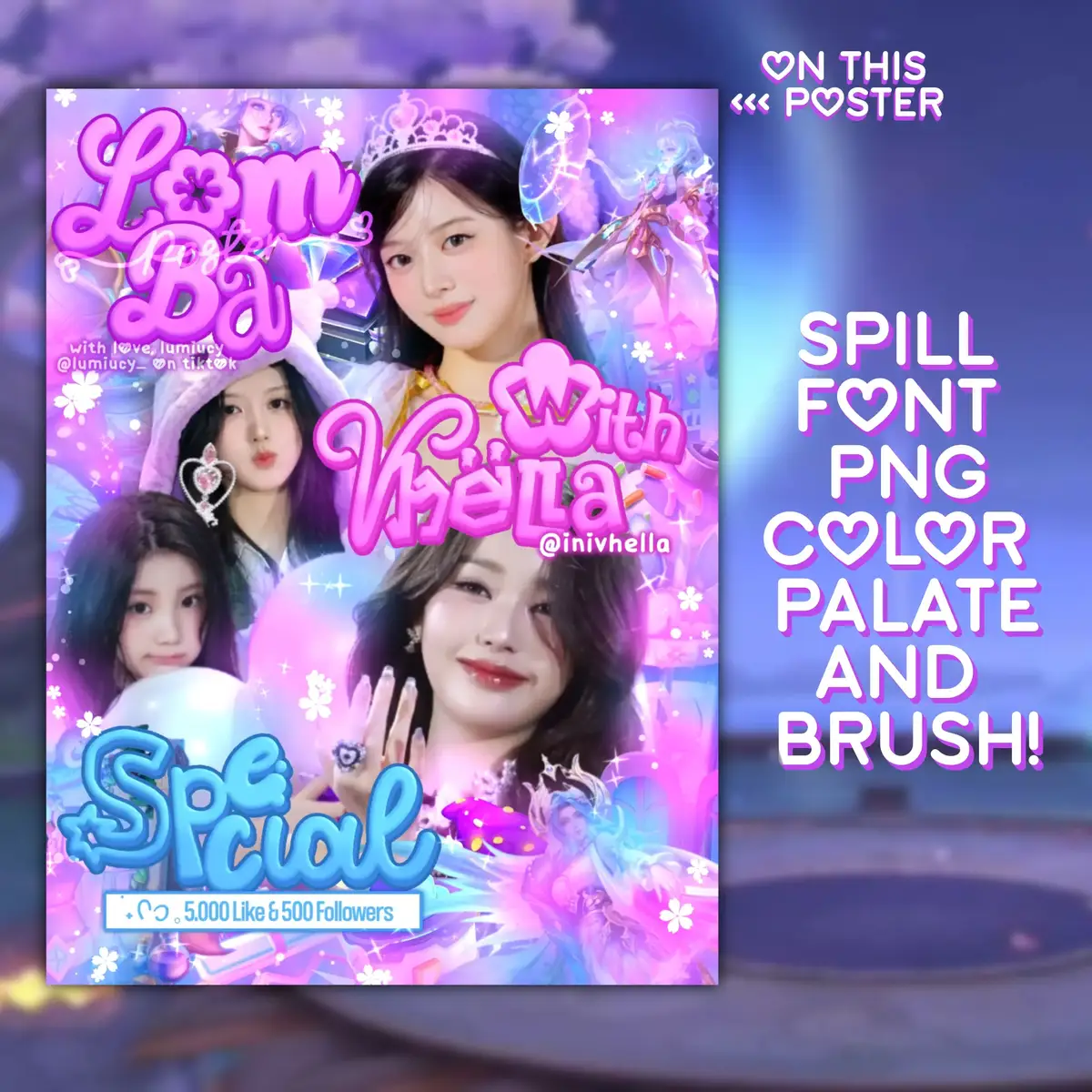 karna banyaq yg mintain, q spill semuwa sjh iyeah😆😆 anw ada sedikit kesalahan di font 'special' yg bagian c itu font nyh ponari yea guyc, sorry TvT · · · · · #kpop #rvn #fyp #editor #moots? 