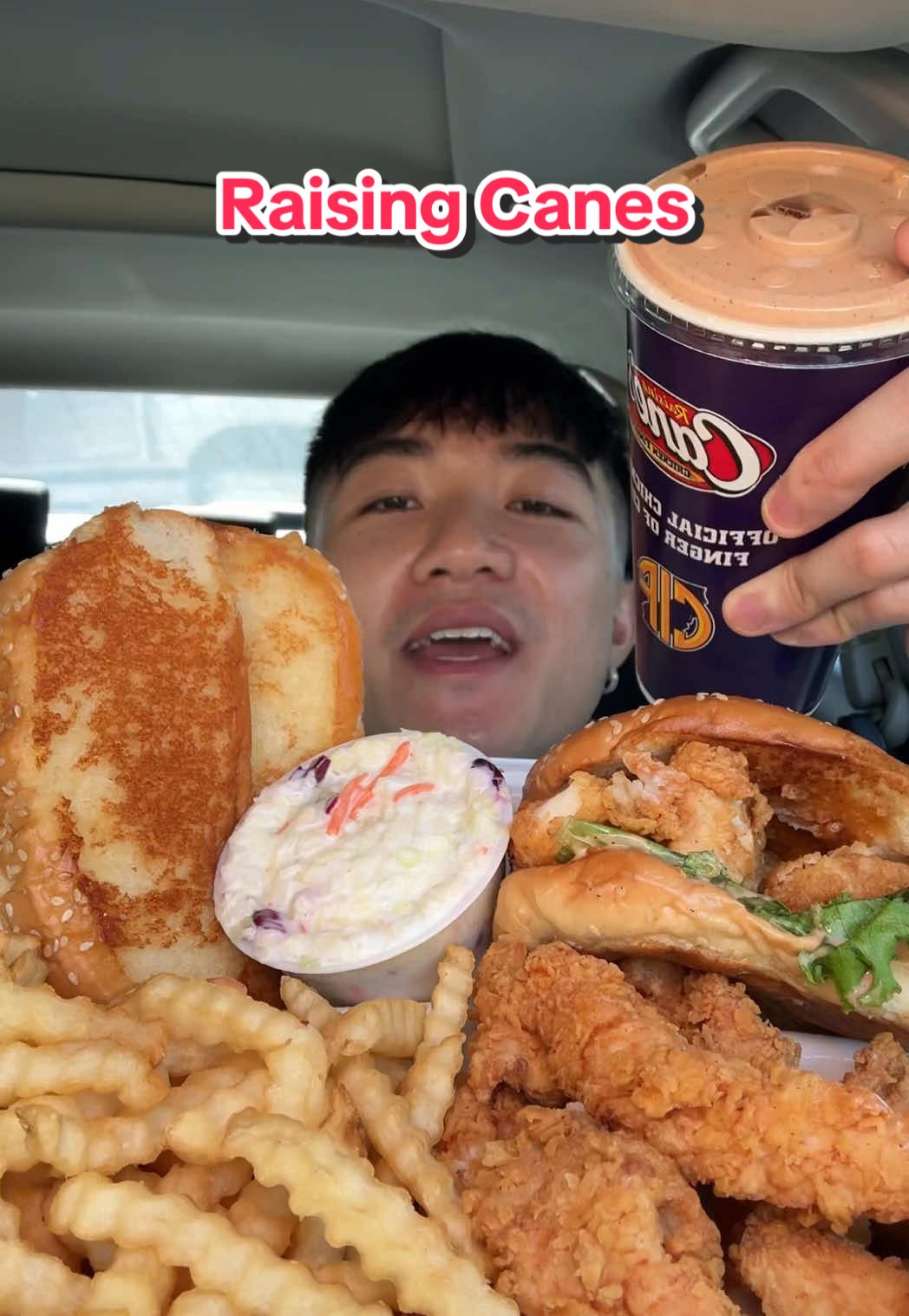 Raising my cane @Raising Cane's  #fyp #viral #mukbang #Foodie #losangeles #asmreating #unitedstates #fypシ゚viral #raisingcanes #dlameats 