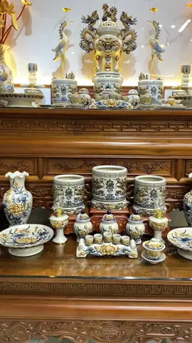 Bộ thờ men rạn cao cấp #đothocung #gomcaocap #gombattrangminhhieu 