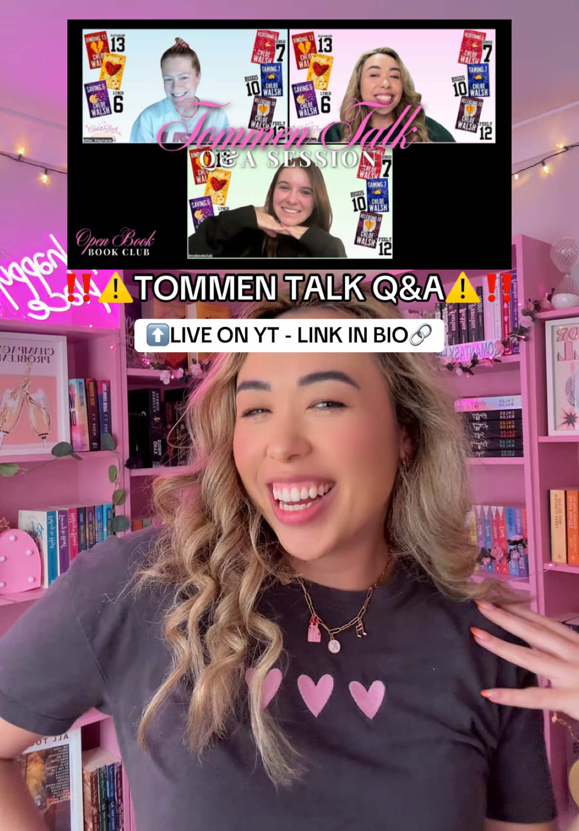 ‼️⚠️TOMMEN TALK Q&A LIVE NOW We love yapping about BOT & Books 🤷🏼‍♀️😂  We answered your questions (the best we can) 😂😭🤦‍♀️ We love, trust & respect Chloe 💖 ⬆️YT LINK IN BIO 🔗 Make sure you’re following open book book club on Instagram for updates 💖 📚Boys of Tommen - Chloe Walsh @SlamdunkAndSpiral 📚😵‍💫 @Bry’s Book Club ❤️‍🔥📚  #BookTok #boysoftommen #lizzieyoung #hughiebiggs #releasing10 