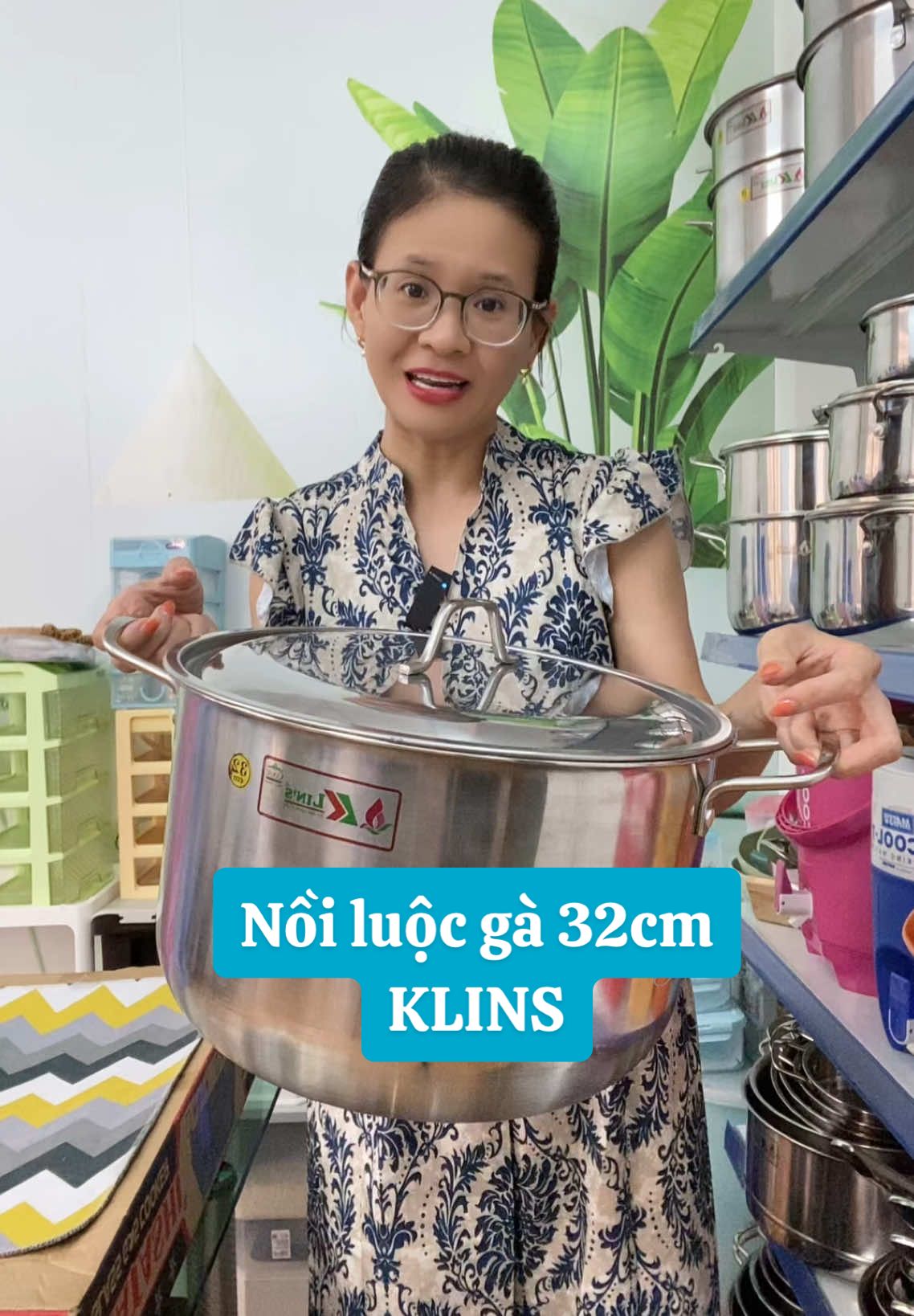 Nồi luộc gà 32cm, dung tích 15 lít, quai tán #giadungphuclong #noiinox #noiluocga #bonoiinox 