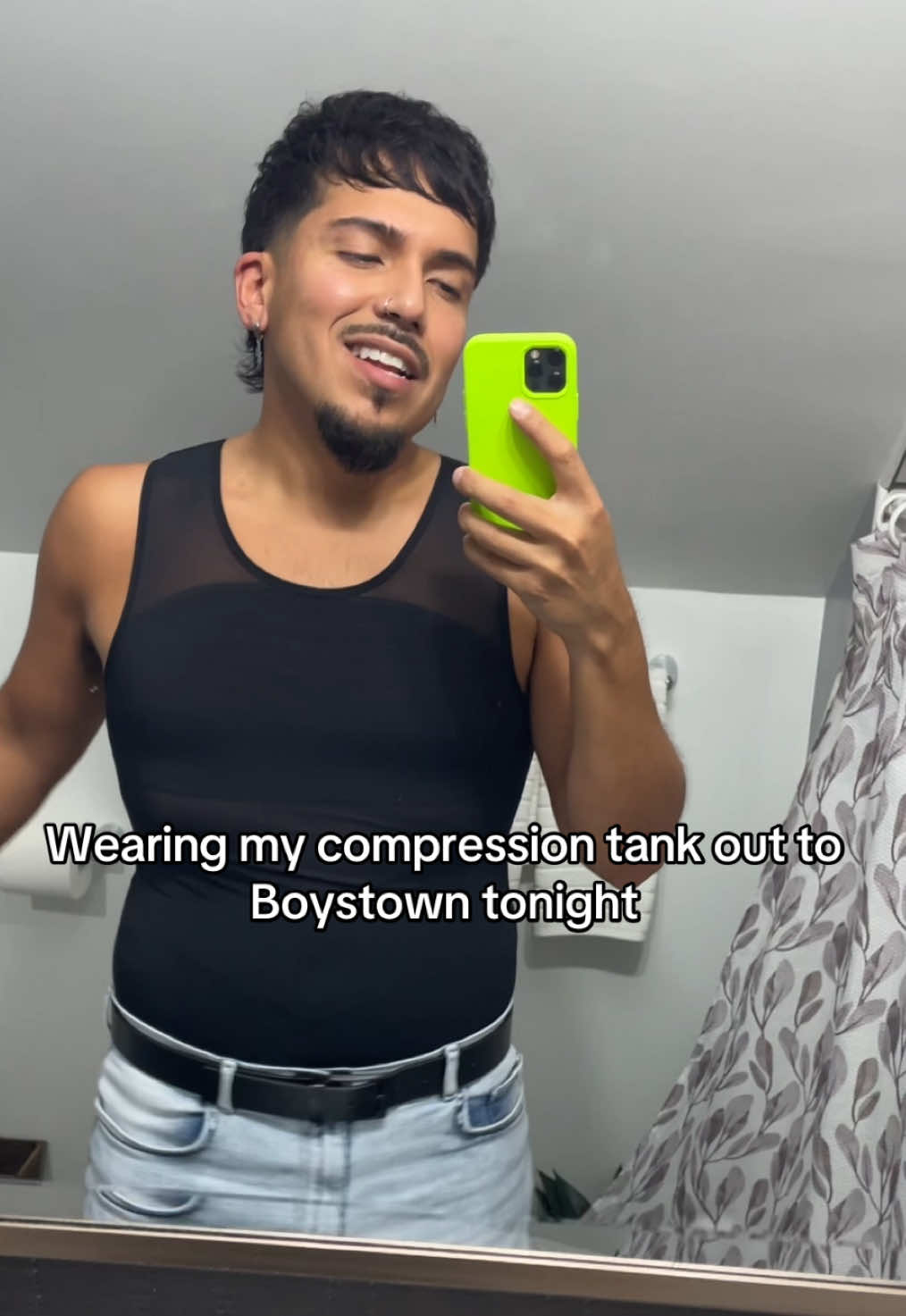 Told y’all I’d wear it out #compressionshirt #compressionshirts #mlm #boystown #mensclothes 
