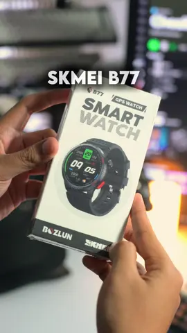 SKMEI B77, pantesan bnyak yg request, tenyata diameter nya kecil bobot nya ringan juga, udah built in Gps,baromater,compas🔥 #smartwatch 