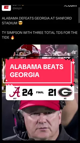 ALABAMA BEATS GEORGIA @Real Sports App #alabama #georgia #CollegeFootball #cfb #viral 