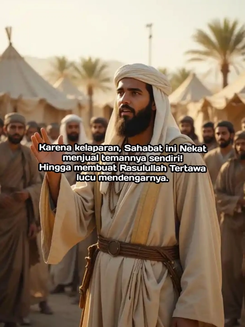Bayangkan, di tengah panasnya perjalanan dagang menuju Syam, para sahabat singgah untuk beristirahat. Di antara mereka ada Abu Bakar Ash-Shiddiq ra, sosok tenang dan penuh wibawa. Ada pula Suwaibith bin Harmalah, si penjaga makanan yang sangat amanah. Dan... tentu saja bintang kita hari ini, Nu'aiman. Sabahat Rasulullah yang dikenal punya selera humor unik... kadang bikin geleng-geleng, tapi juga bikin semua orang tertawa. Saat itu, Nu'aiman mulai merasa perutnya keroncongan. Ia pun menghampiri Suwaibith yang sedang menjaga makanan. 