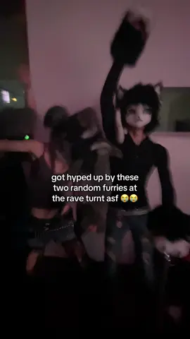 unironically nothing more freeing than dancing in a fursuit head though 😭 @ROMANCEPLANET rave hosted by @cult.fest with @Toska & filmed by Sally :3 #autisticmewingfemcelqueen #rave #furryfandom #fursona #fuzzies 