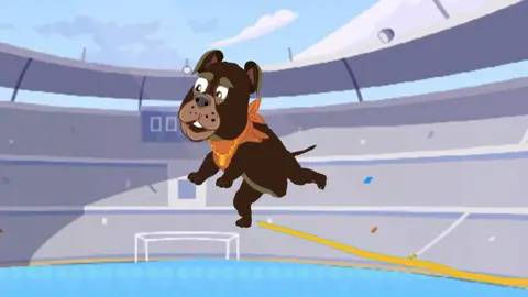 Yikes. #dogdiving #animation #cartoons #animalolympics #dogolympics 