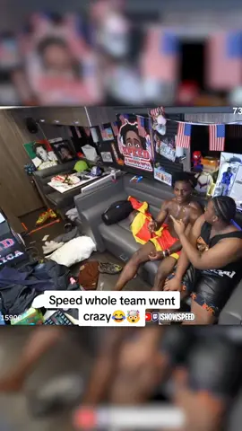 Speed whole team went crazy😂🤯 #ishowspeed #fyp #ishowspeedlive 