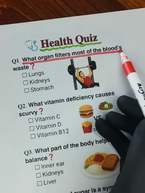 Test Your Health Knowledge! #healthquiz #quiztime #triviachallenge #LearnOnTikTok #fyp 
