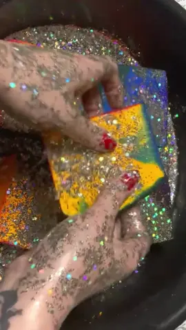 Multicolored dyed fresh chalk 