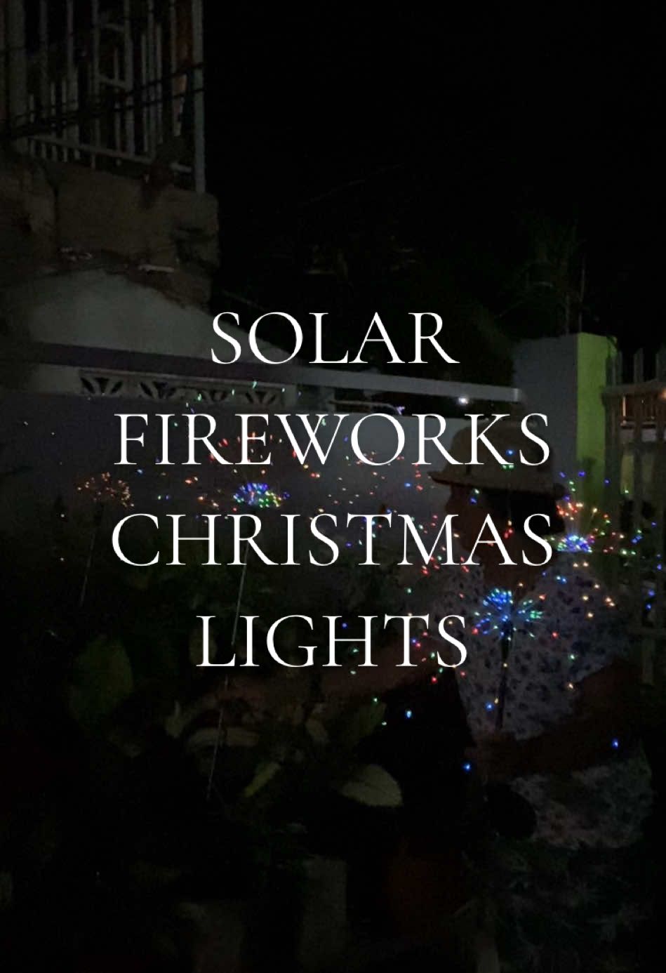 Waterproof Solar Fireworks Christmas Lights perfect for garden decorations 😍 #solarchristmaslights #solarfireworkslight #christmaslights #waterproof #solarlights 