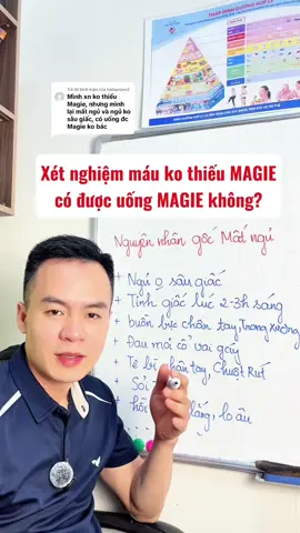 Trả lời @haibanyeu2 Xét nghiệm máu ko thiếu MAGIE,  có được uống MAGIE không?  #hiepdauoliu #thựcđơn #dinhdưỡng  #healthyfood #Dầuoliu