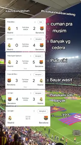 real madrid terlalu banyak alasan, kita tunggu pertandingan berikut ini spa yg menang barcelona atau real madrid#laliga #barcelona #fypシ #viralvideo #fyppppppppppppppppppppppp 