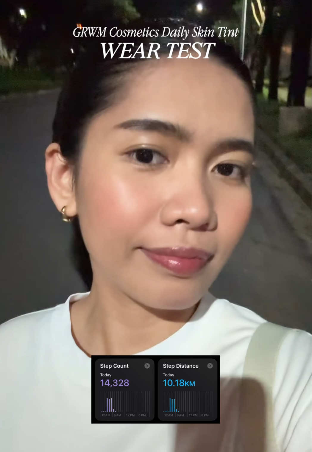 @GRWM Cosmetics Daily Skin Tint Wear Test on oily skin!! Watch to see how’s my face after 5 hours & 14k steps 🫶🏼 #grwm #grwmcosmetics  #skintint #makeupph #dailyskintint 