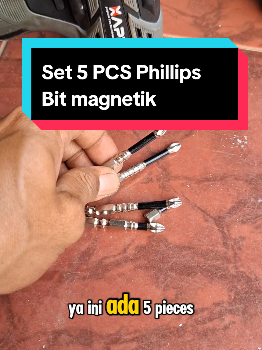 Set 5 PCS mata obeng Phillips Bit Magnetik #mataobeng #mataborobeng #obengmagnet 