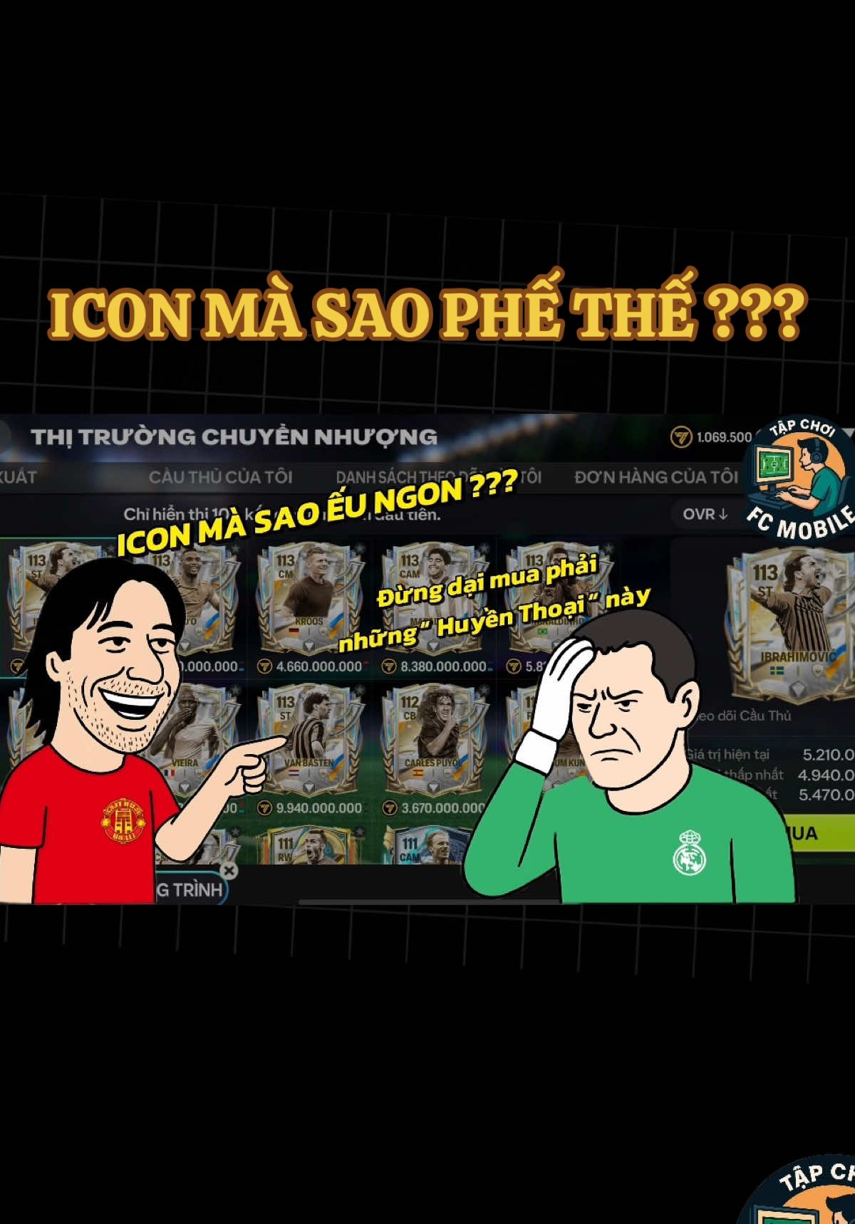 Top 8 ICON phế nhất trong FC Mobile mà anh em nên né ngay e Anh em từng dính ICON nào 