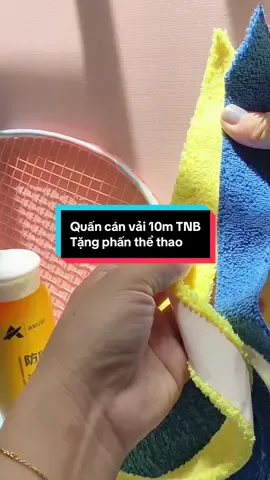Combo quấn cán vải 10m tặng phấn thể thao dành cho ae tay ra nhiều mồ hôi #quancanvaivotcaulong #quancanvai10m #quancanvaitnb #caulongphongtrao #quancanvotcaulong 