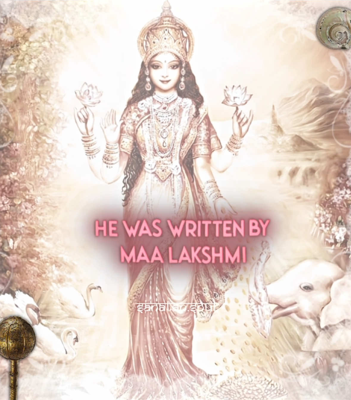 He was written by Maa Lakshmi 🪷💗🦉 Insta:@sanatan.soulll #lakshmi #laxmi #sanatandharma #hinduism #fyp 