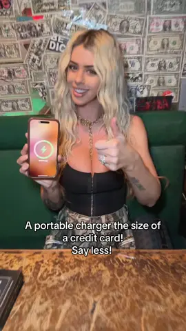 Never run out of battery again! ⚡️ This credit card size portable charger is magnetic, lightweight, and perfect for on-the-go charging. Slim design fits right in your wallet or pocket while keeping your phone powered up all day 🔋✨ A must-have travel gadget + everyday essential