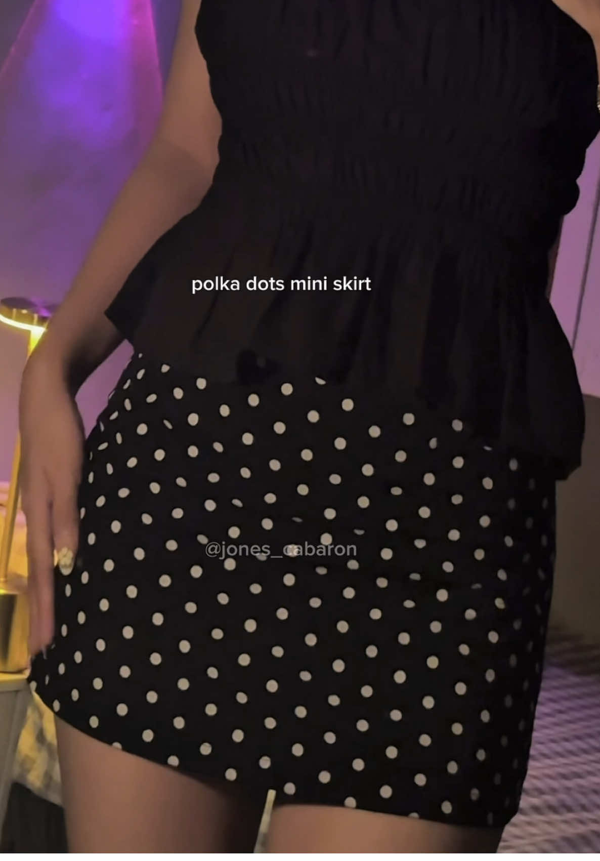 cutesy fit #polkadotskirt #miniskirt #polka #fyp 