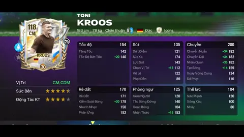 Toni kroos 🇩🇪 - ovr 113 fc mobile 26 🔥 mời ae tham khảo #fc26 #fcmobile #fcmobilevietnam🇻🇳 #xuhuong #viral 