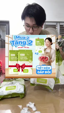 Túi Màng Bọc Thực Phẩm Treo Tường Dạng Rút TopGia dành cho mỗi gia đình #ongchugia #dogiadung #mangbocthucpham 