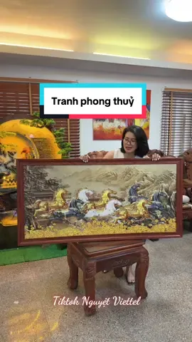 Tranh phong thuỷ Mã đáo thành công  #nguyetviettel #tiktokshop #xuhuong #phongthuy #tranhtreotuong 