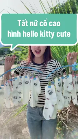 Tất nữ cổ cao hình mèo hello kitty dễ thương cute #tatnu #tatvo #tatxinh #tatcocao #xuhuong2025 