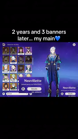 pretend I posted this on Friday but good god it’s been a long time. I remember fangirling out when I first saw him in the Fontaine teaser and now I’ve been maining him for two years… || [TAGS: #fyp #neuvillettegenshinimpact #neuvillette #neuvillettemain #genshin #GenshinImpact #hoyocreators #notactuallytho #salvette ] 