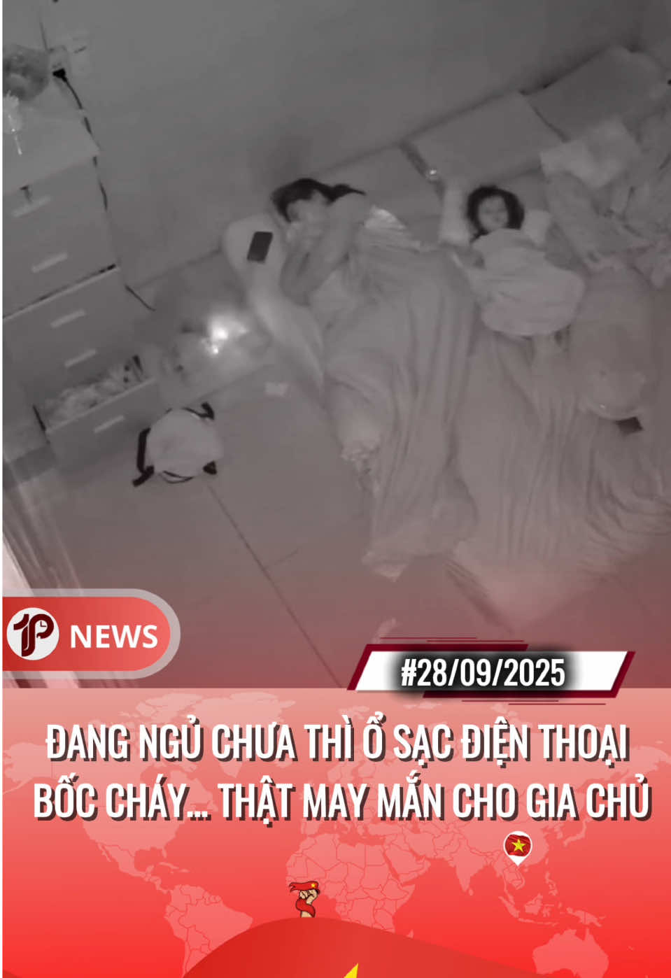 Ổ sạc bất ngờ chập cháy trong lúc ngủ trưa, hai mẹ con thoạt nạn trong gang tấc #1phut  #1phutnews #tiktoknew #theanh28 #theanh 