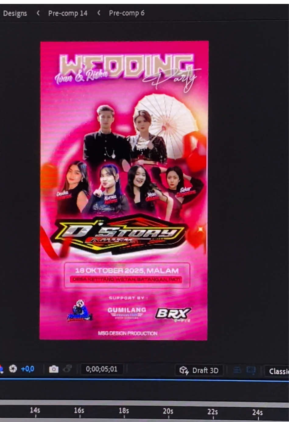 Pamflet kok wedding kabeh,opo tanda”kon rabi🤔 #fyp #msgproduction #weddingparty #pamflet #flyerdesign 