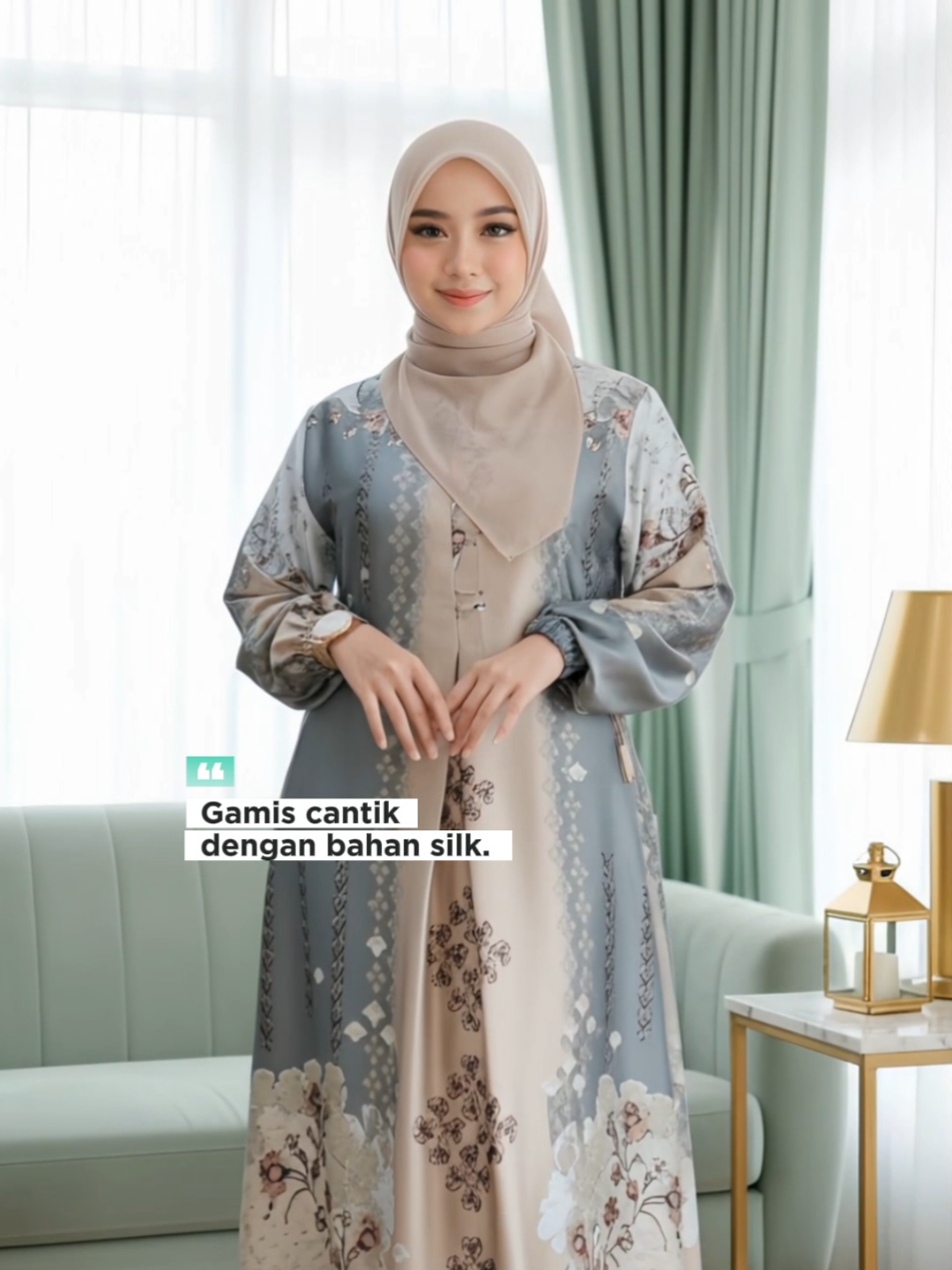 Gamis cantik dan elegan dengan bahan silk premium. Nyaman dipakai dan cocok untuk acara formal maupun santai. Yuk di cek out!  #gamis #fyp #fashionwanita #dress #gamiskekinian 