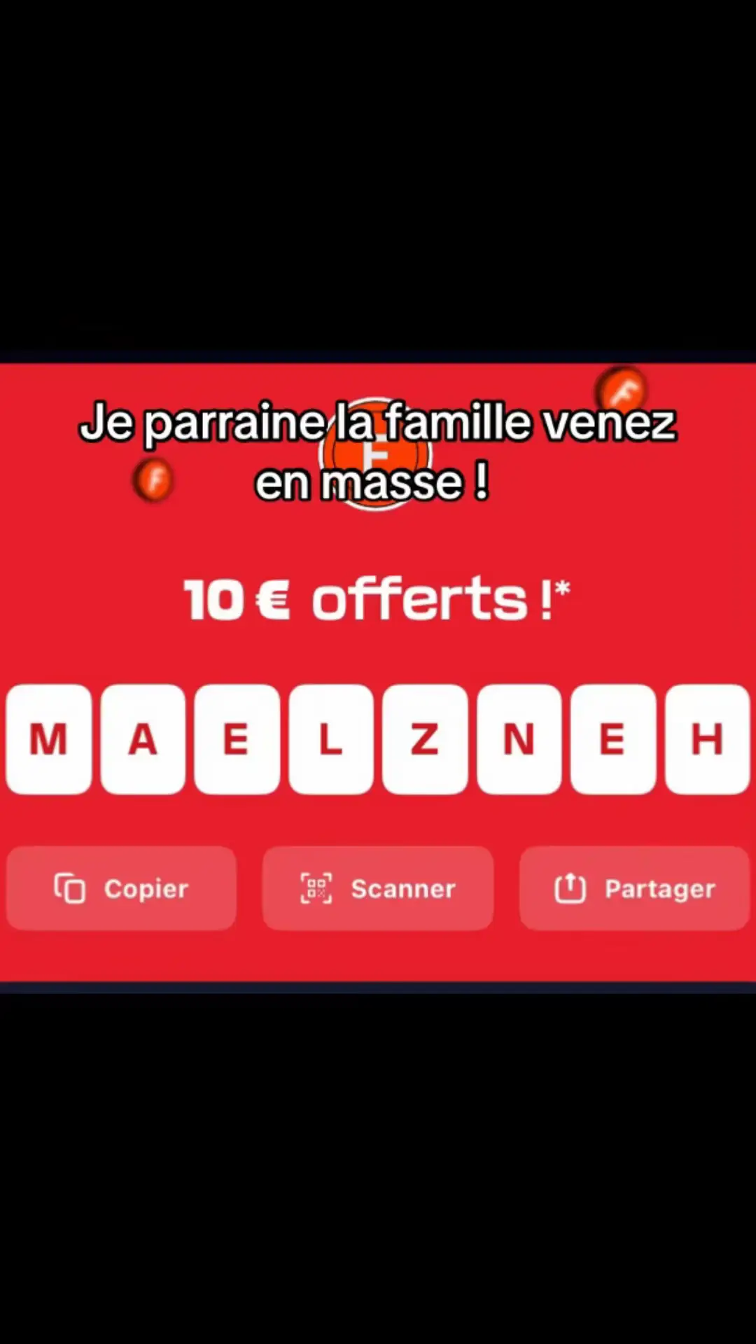 Avec le code, 10 € gratuit
