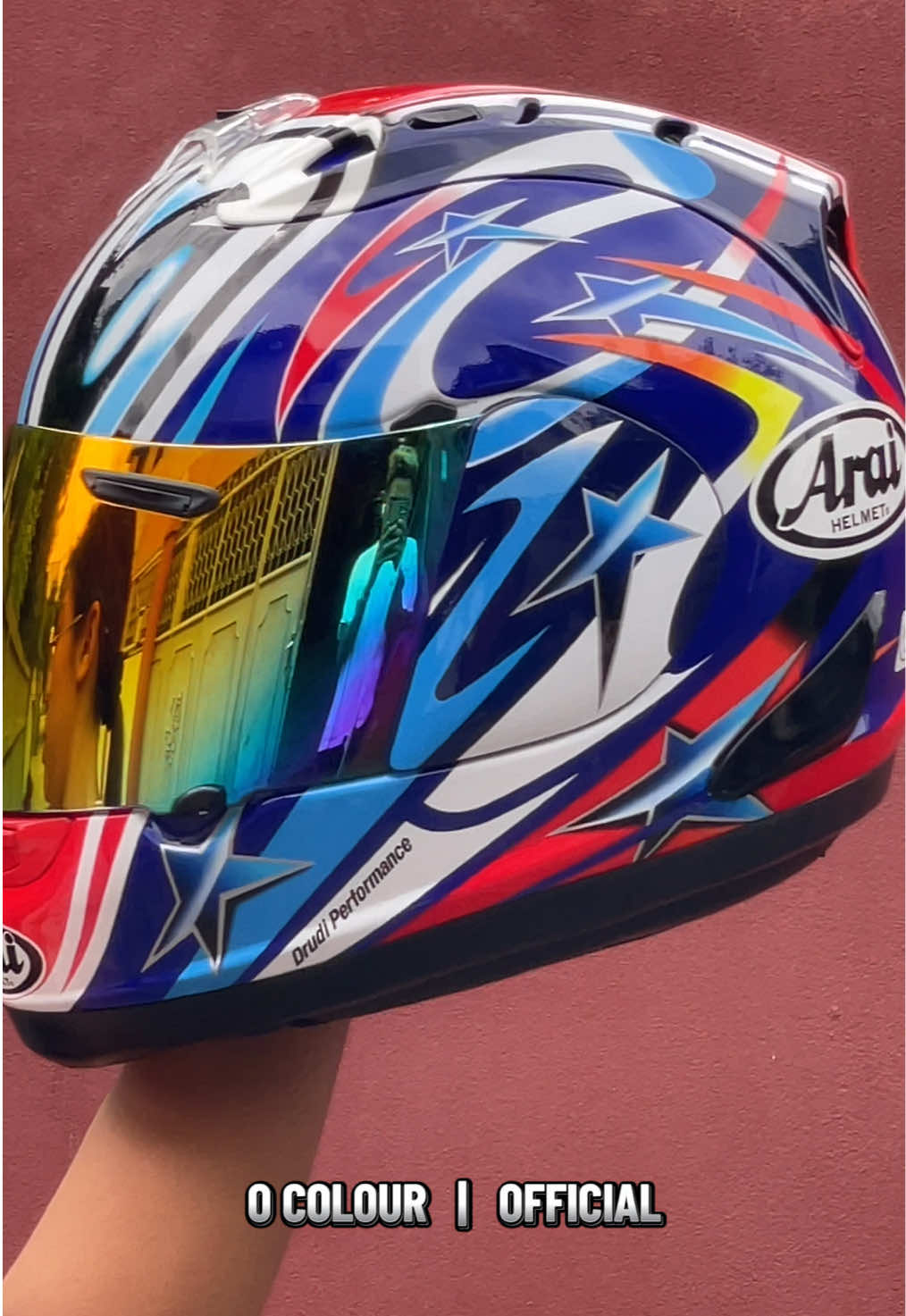 กระต่ายแดงงาน1:1ทางร้าน เก็บสีใหม่ เนียนตา🥰 สีน้ำเงินสดๆ ตรงรุ่น โลโก้สกรีนน่ะจ่ะ ✔️ 📍พิกัด : ในตะกร้า #โอคัลเลอร์ #โอคัลเลอร์helmet #โอคัลเลอร์หมวกกันน็อค #arai 