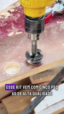 Ideal pra quem trabalha com marcenaria e madeira essas brocas facilitam a abertura de furos largos e precisos! #furadeira #broca #ferramentas #madeira #marcenaria 