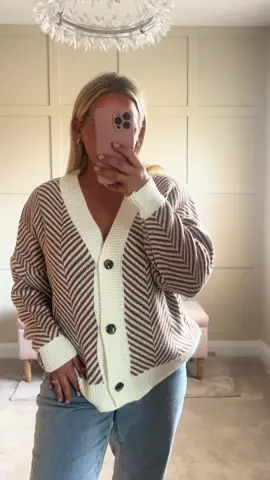 Premium autumn zigzag cardigan 🤎