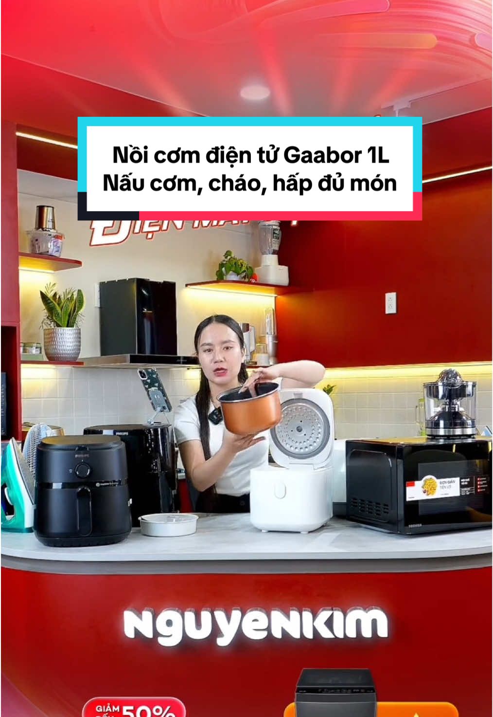 🔥Nồi cơm điện tử Gaabor 𝟏 𝐋𝐢́𝐭 𝐧𝐡𝐨̉ 𝐠𝐨̣𝐧, 𝟕 𝐜𝐡𝐞̂́ đ𝐨̣̂ 𝐧𝐚̂́𝐮, 𝐤𝐞̀𝐦 𝐱𝐮̛̉𝐧𝐠 𝐡𝐚̂́𝐩.  Ko chỉ đa năng, mà kiểu dáng còn sang gọn, phù hợp ai theo đuổi phong cách tối giản ✨ #noicomdien #noicomdienmini #noicom #giadungtienich #giadungthongminh 