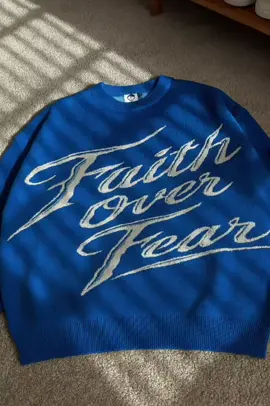 Metaphores Sweater Knit Faith over fair - blue#knitwear 