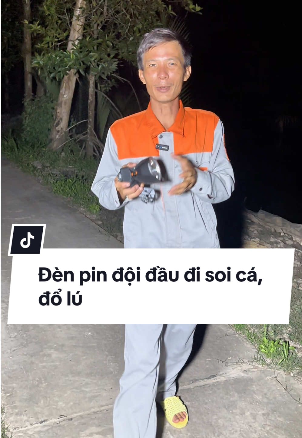 Đèn pin đội đầu đi soi cá, đổ lú #banangluong #denpindoidau #denpindoidausieusang #denpin 