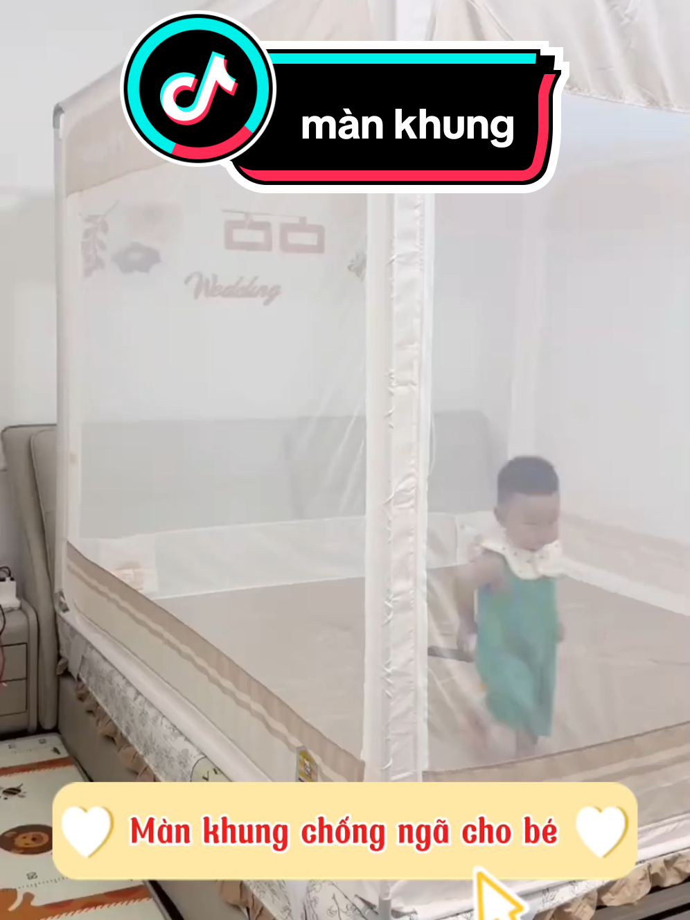 Màn chống ngã chuyên dụng cho bé#domevabe #nuoicon #mevabe #yeucon #xuhuong 