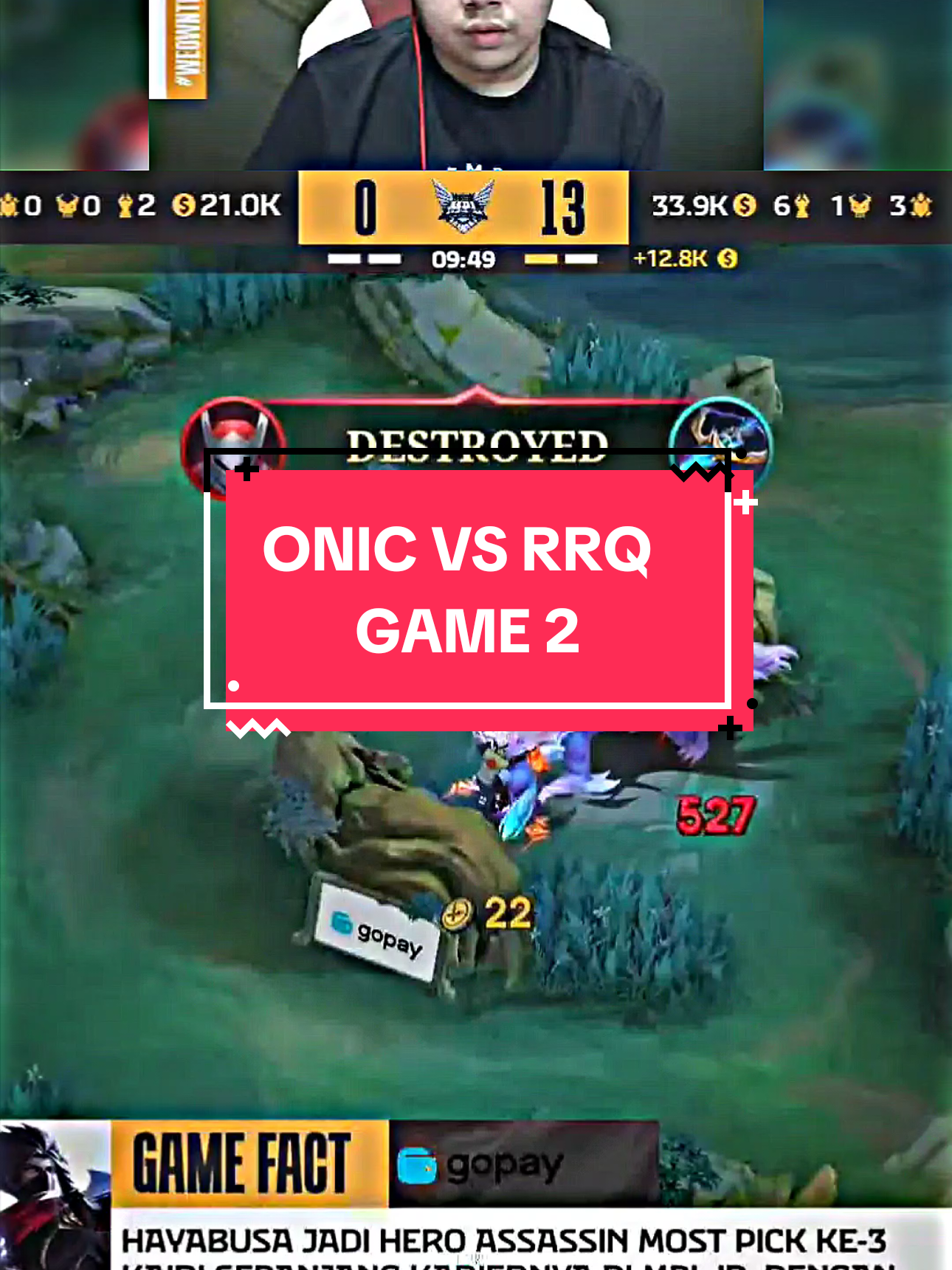 RRQ DIKASIH TELOR GINI ,ONIC VS AI KAH INI😜👆🤭 ONIC VS RRQ GAME 2 #onicesport #rrqhoshi #MLBBNEXT2025 #NEXTJagoanMabar #fypシ゚ 
