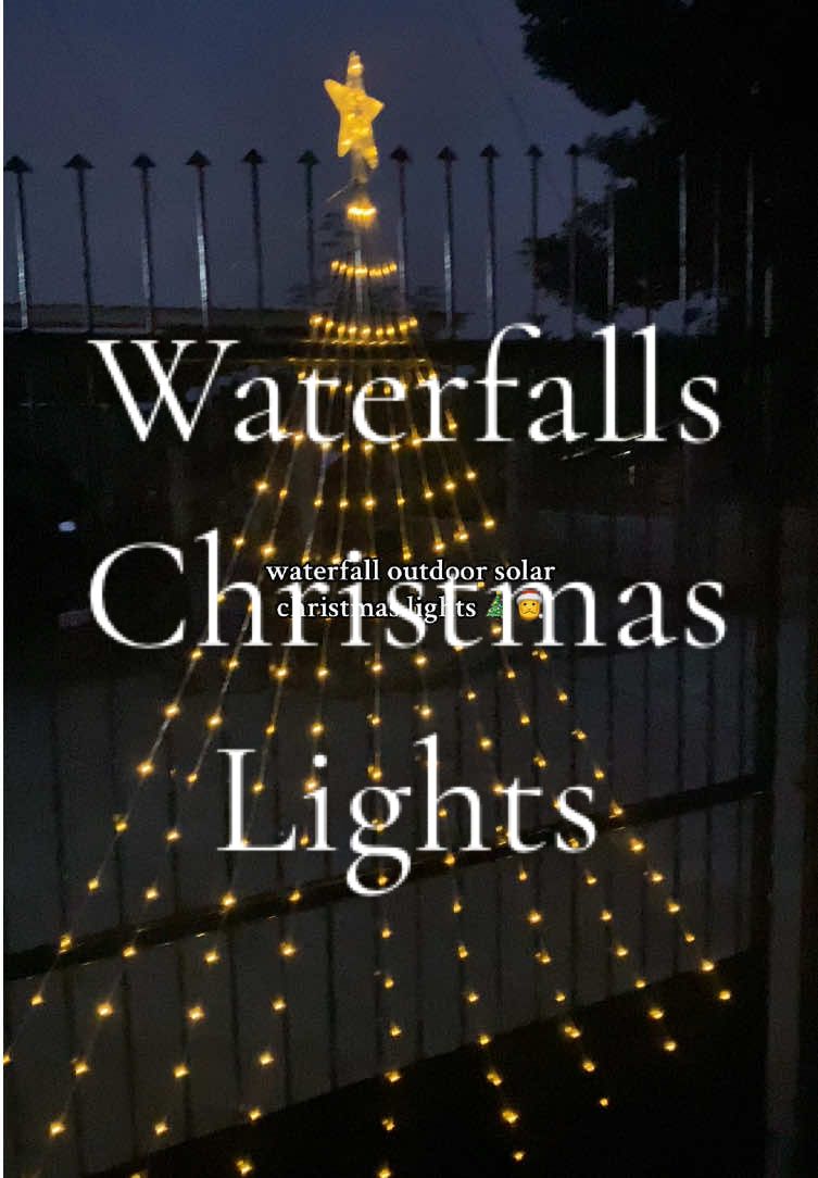 safe pa gamitin kahit maulan dahil waterproof na #christmaslights #christmasdecor #solarlights #waterfallslight 
