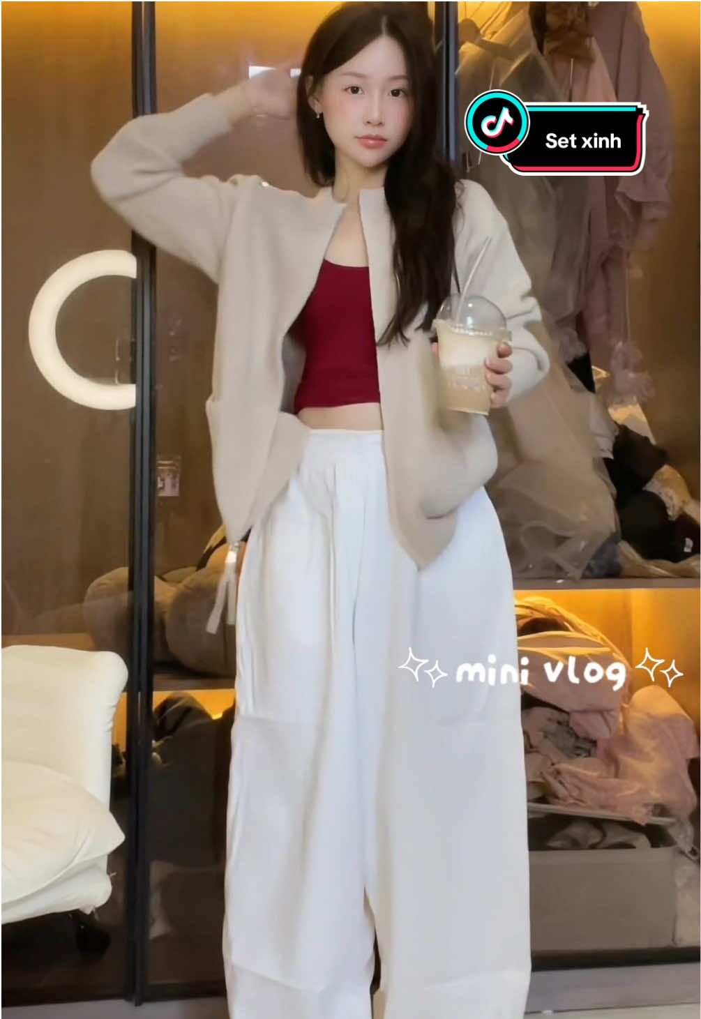 Quần che khuyết điểm tạo form cực ýyyy, áo thì chất mềm thui rùiiii #aoxinh #quanharem #quanjean #aocardigan #aolen 