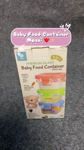 Baby food Container mpasi ✨  Bahan kaca tebal premium , bisa suhu panas & dingin , udah food grade BPA free 😙 , cek keranjang kuning ❤️ #promoguncang1010 #gajiansale #momwell #foodcontainer #promogajian 