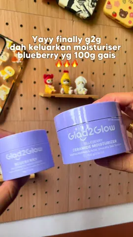 Yayyy finallyyy dah lamaaa tunggu moisturiser purple 100g 🔥🔥 #glad2glow #g2g #glad2glowblueberrymoisturizer #blueberrymoisturizerglad2glow #g2gnewlaunch 